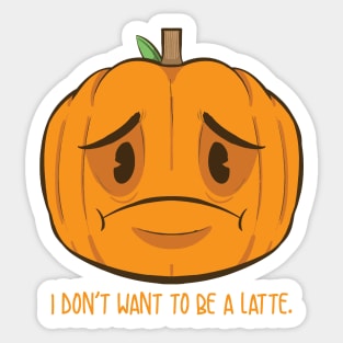 Sad Pumpkin Sticker